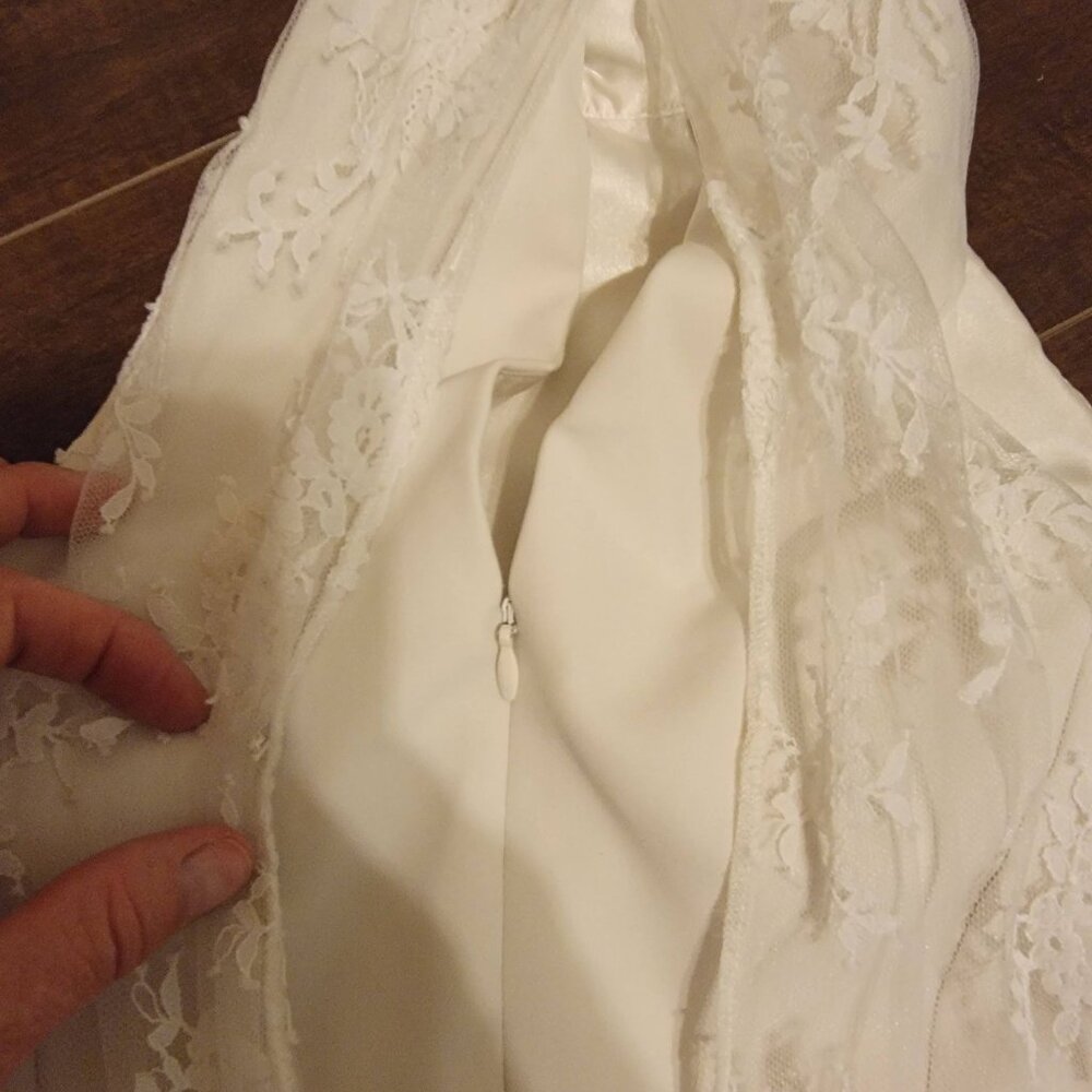 BHLDN Lace Halter Ruffle Peekaboo Maxi Dress Wedding Whimsical Romantic Womens S - Picture 7 of 10